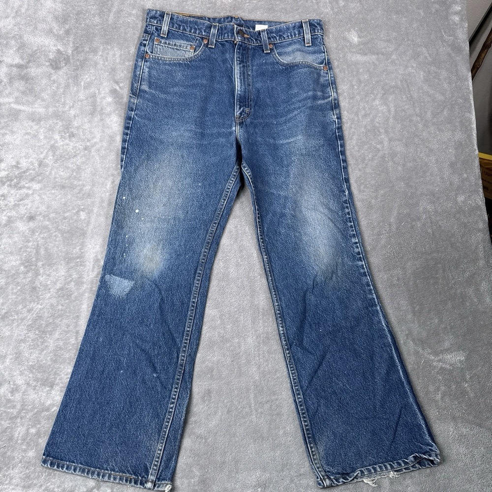 Vintage‎ Levis Jeans Mens 36x30 (Fits 34x29) Blue Denim 517 Bootcut Made in USA